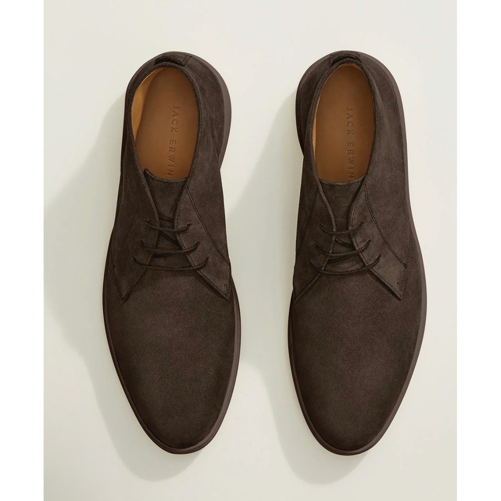 Jack Erwin Mens Dark Brown Suede‎ Chukka Boots Made in Spain Size 11 2072
